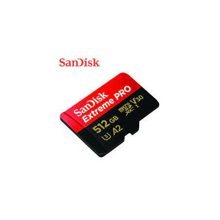 512gb scheda microsdxc sandisk extreme pro 200/140 mb/s a2 u classe