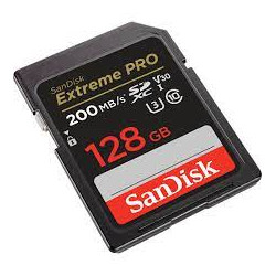 128gb scheda sdxc sandisk extreme pro 200/90 mb/s v30 uhs-i u