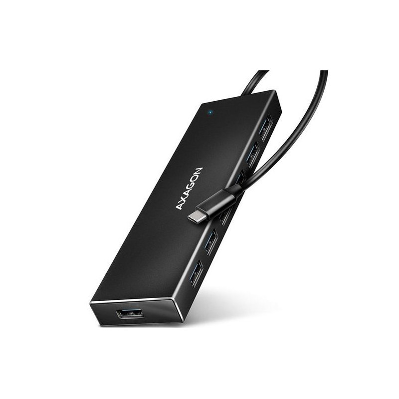 hub usb axagon 7 porte tipoc 3.2 gen 1 nero [hue-f7c]