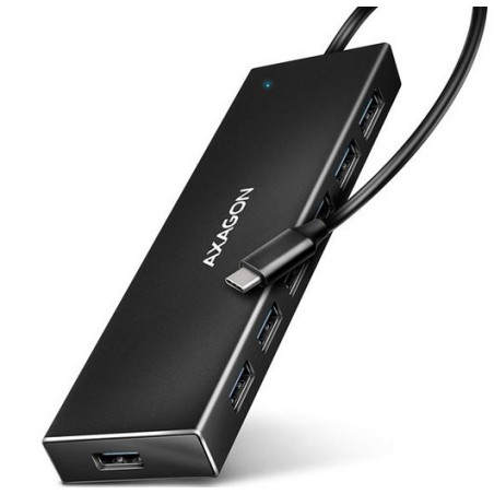 hub usb axagon 7 porte tipoc 3.2 gen 1 nero [hue-f7c]
