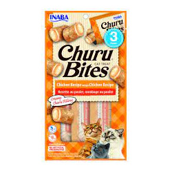 mangime secco inaba churu bites per gatto involtini di pollo 3x10g