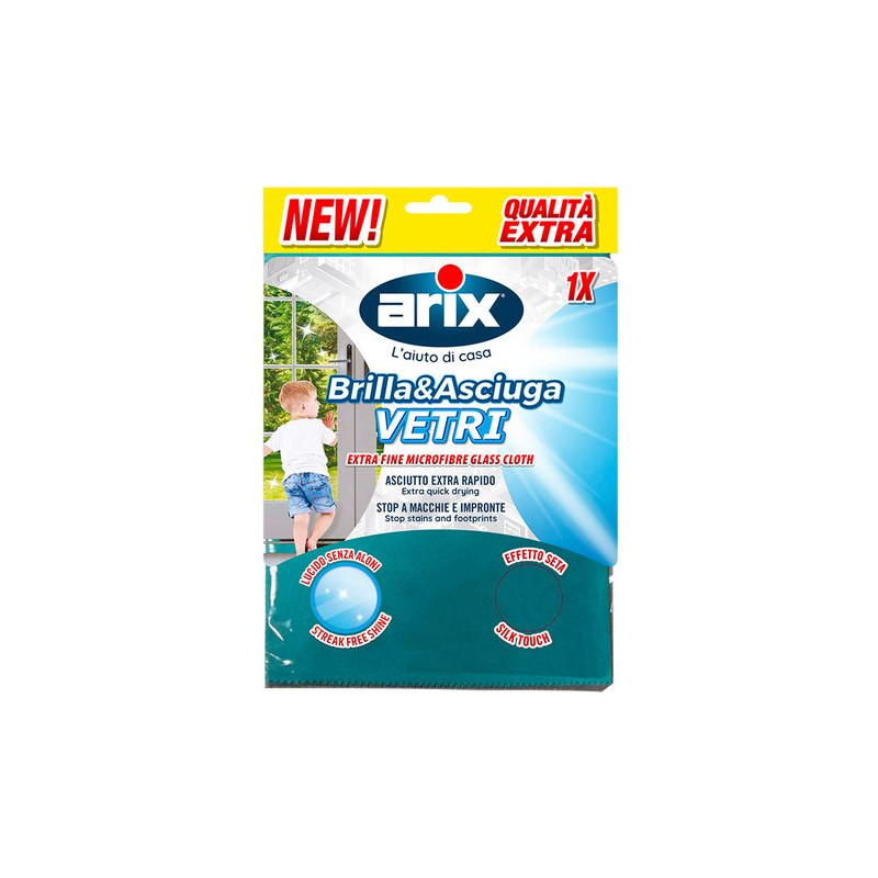 panno microfibra arix brilla e asciuga vetri [28489]