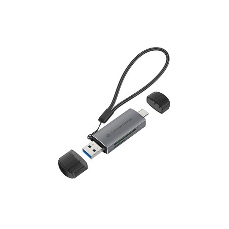 card reader conceptronic bian05g usb 3.2 a doppia spina grigio