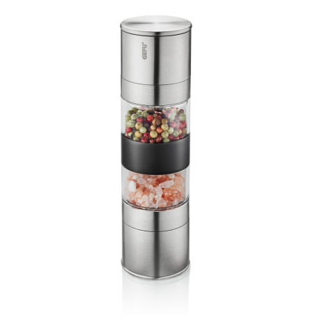 macina sale e pepe gefu lamola doppio mulino 18.8x6.2x6.2cm acciaio/ceramica/alluminio