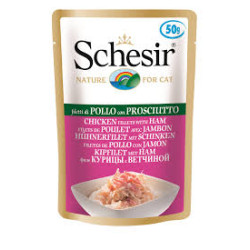 cibo umido agras pet foods schesir per gatti: filetti di pollo con