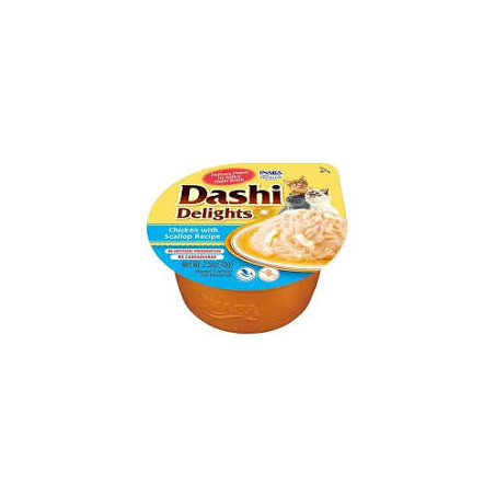 mangime umido per gatti inaba dashi delizie pollo con capesante 70g