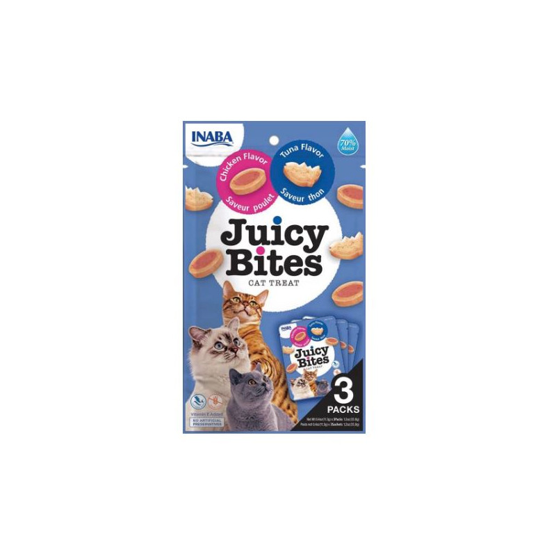 snack inaba juicy bites pollo/tonno per gatti 3x11g