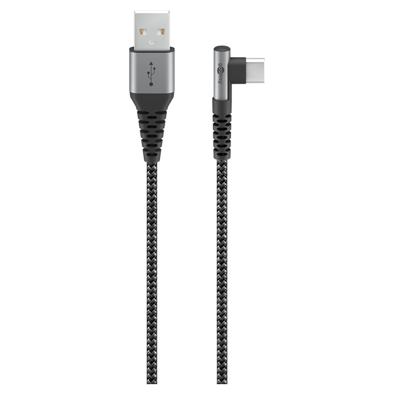 cavo dati/ricarica goobay 64655 usb-c angolato a usb-a dritto