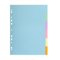 divisori exacompta 1606e pastel a4 neutri 6 tasti in cartoncino riciclato