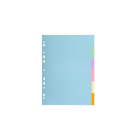 divisori exacompta 1606e pastel a4 neutri 6 tasti in cartoncino riciclato