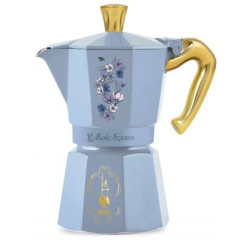 caffettiera bialetti moka express bridgerton 3tz azzurro chiaro [moka