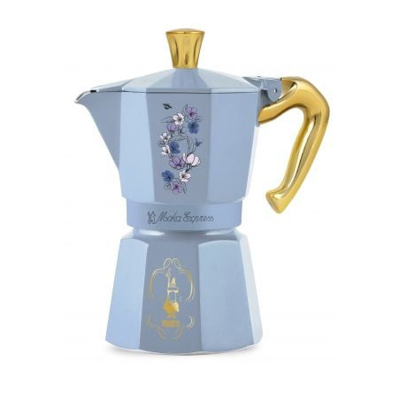 caffettiera bialetti moka express bridgerton 3tz azzurro chiaro [moka