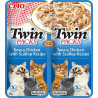 mangime inaba cat twin cibo umido per gatti con tonno/pollo e capesante