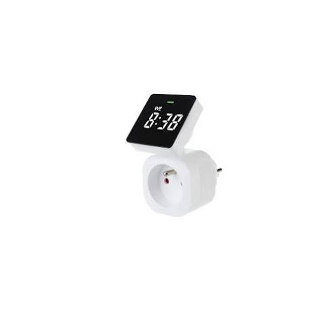 timer digitale greenblue gb610 16a 3680w ip20 bianco [qugeemegrgb610e]