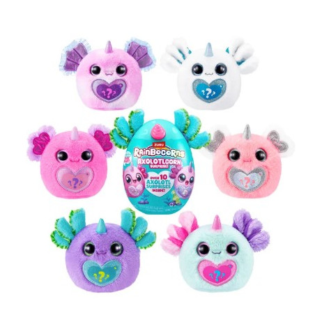 figurina da collezione zuru rainbocorns - axolotlcorn assortito