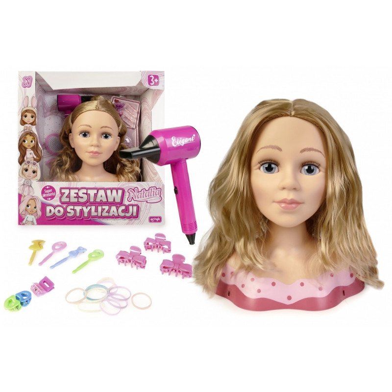 testa per pettinare artyk natalia 182006 con accessorie rosa [w0atym0dc082006]