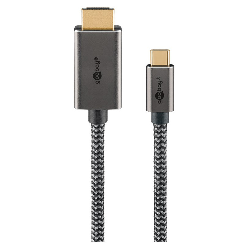 cavo adattatore goobay 75700 da usb-c a hdmi m/m 4k a 60hz 18gbps