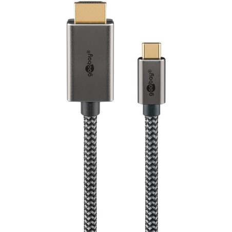 cavo adattatore goobay 75700 da usb-c a hdmi m/m 4k a 60hz 18gbps