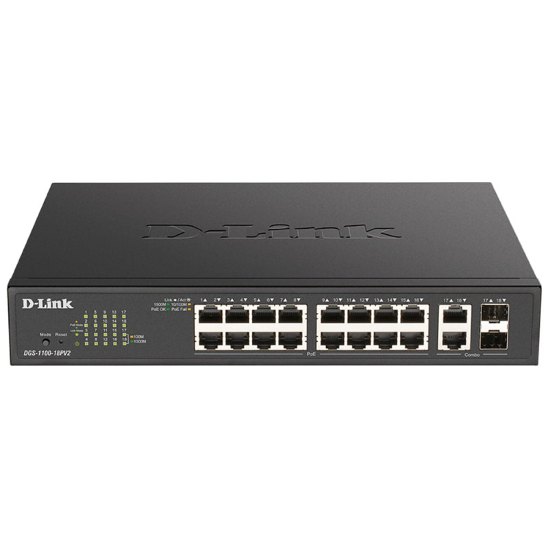 switch d-link gestito dgs-1100-18pv2 l2 18 porte gigabit
