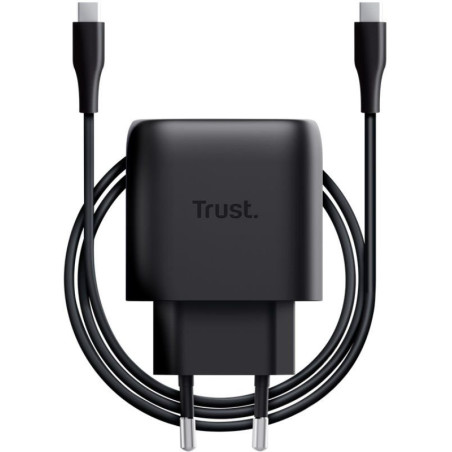 alimentatore da rete trust maxo 45w con cavo usb-c 2m nero [25722]