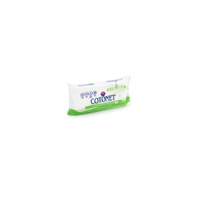 Salviette profumate cotonet aloe - 72 pz. - logex professional