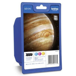cartuccia brother lc-1240 rainbow-pack ciano/magenta/giallo