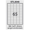 Etichette starline adesiva bianca 100 fogli a4 (65 etichette 38,1x21,2mm)