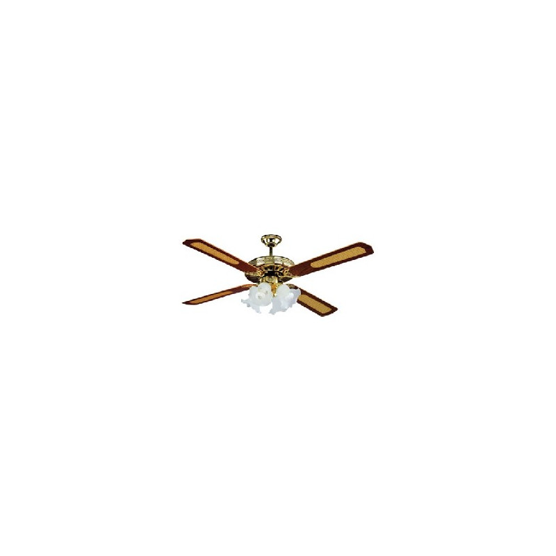 ventilatore a soffitto dcg vecrd53l 4 pale legno 4 luci