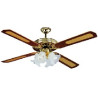 ventilatore a soffitto dcg vecrd53l 4 pale legno 4 luci