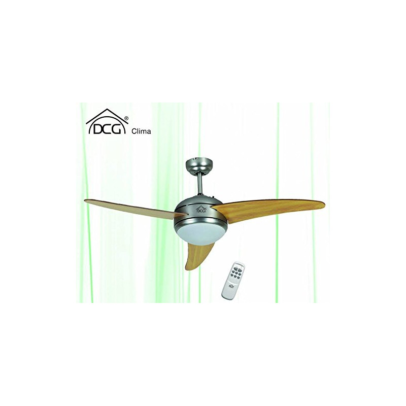 ventilatore dcg vecrd60tl a soffitto 3 pale luce + tel.
