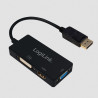 adattatore logilink 4k displayport 1.2 a dvi/hdmi/vga [cv0109]