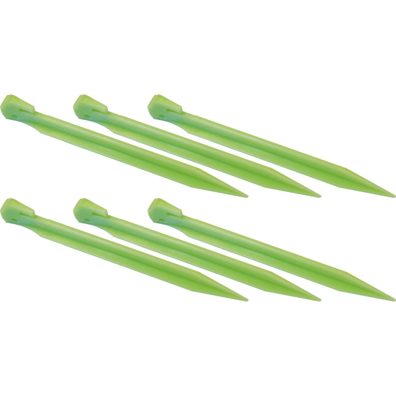 picchetti high peak per tenda in abs 6pz fosforescienti verde [42202]