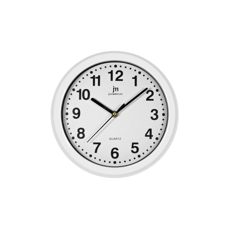 lowell justaminute 00710 quartz wall clock cerchio bianco
