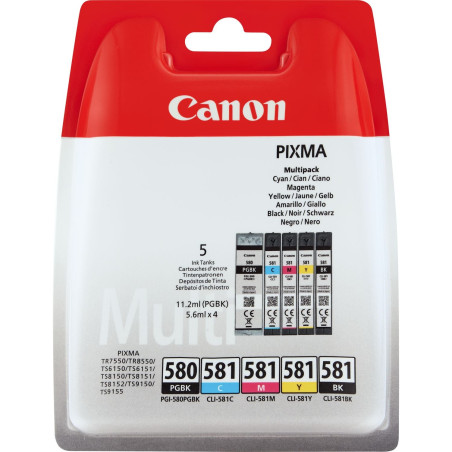 cartuccia canon ts6150 1x11.2ml/4x5.6ml nero/ciano/magenta/giallo/rosso