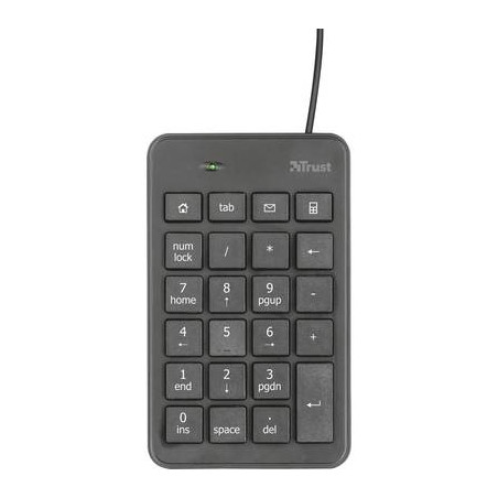 tastierino numerico usb trust xalas nero [22221]