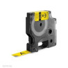 Dymo rhino nastro ind, vinyl 12 mm x 5,5 m nero su giallo [18432]
