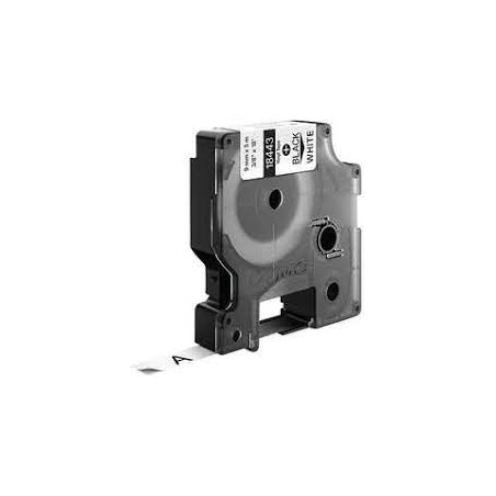 Dymo rhino nastro ind, vinyl 9 mm x 5,5 m nero su bianco [18443]