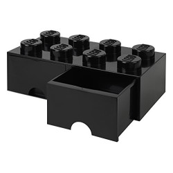 casseti portagiochi room copenhagen lego brick 8 nero [rc40061733]
