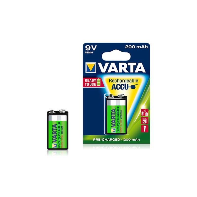 Pila ricaricabile varta 1 pz. e ready2use nimh 9v-block 200 mah