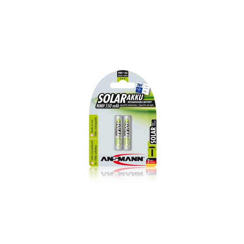 Pila ricaricabile ansmann 2 pz. maxe nimh aaa mini stilo 550 mah