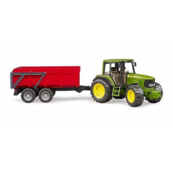 modellino bruder john deere 6920 trattore con rimorchio 1:16 giallo