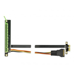 scheda riser delock pcie x1 x16 - con cavo flessibile 30cm