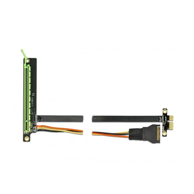 scheda riser delock pcie x1 x16 - con cavo flessibile 30cm