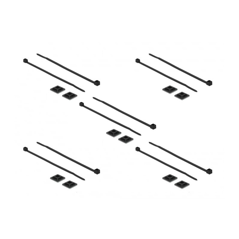 fascetta delock in nylon nero 10pz. [18680]