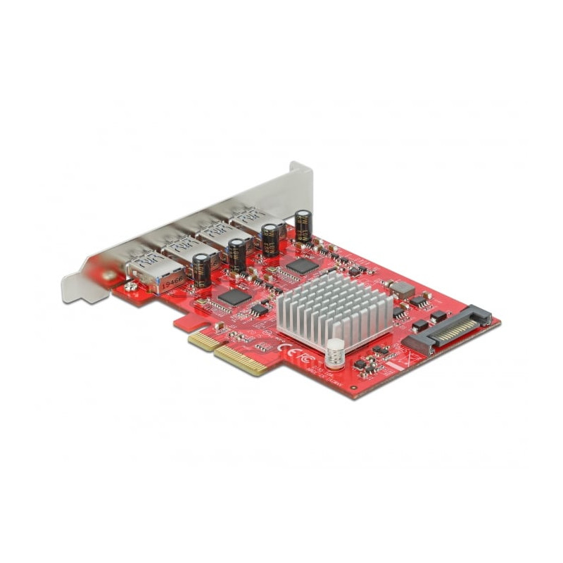 scheda pcie delock 4x 10 gigabit usb-a [90481]