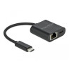 adattatore di rete usb delock tipo-c a gigabit lan+pw 10/100/1000mbps