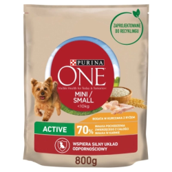 cibo per cane purina one mini pollo con riso 800 g