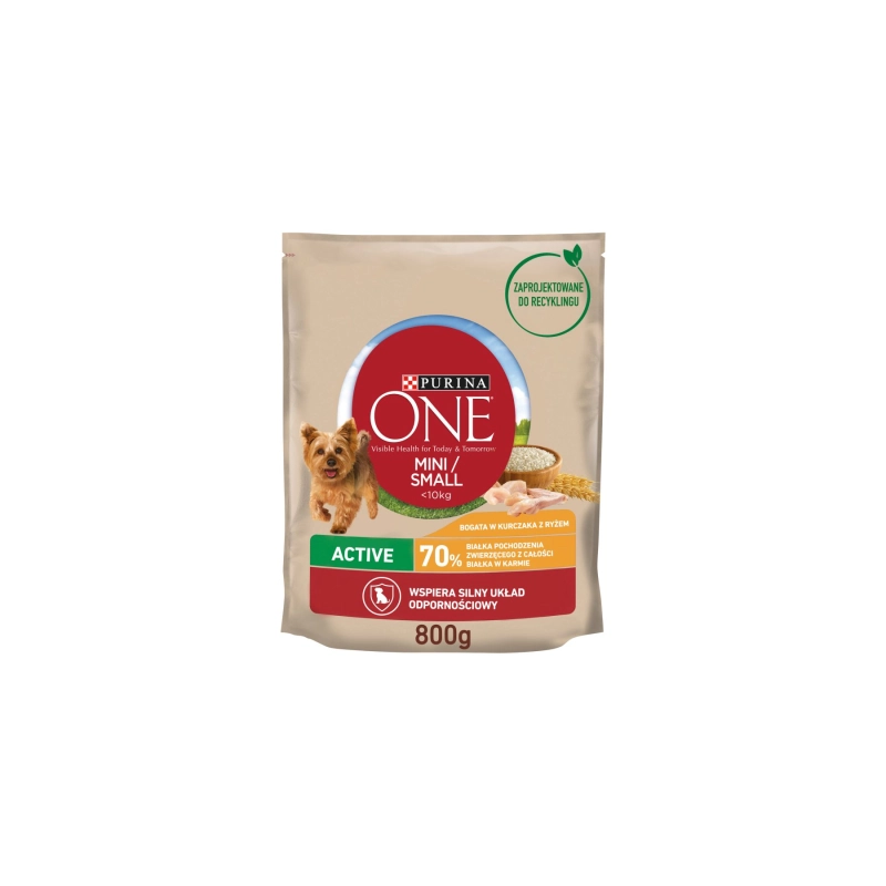 cibo per cane purina one mini pollo con riso 800 g