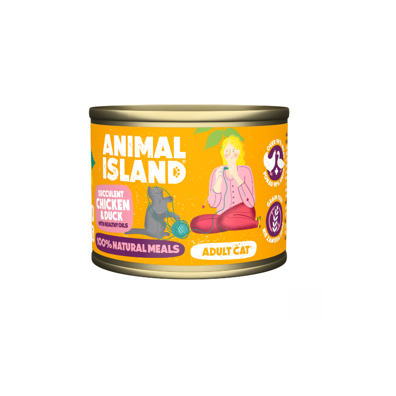 cibo per gatti animal island pollo e anatra 200g