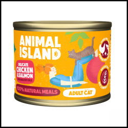 cibo per gatti animal island pollo e salmone 200g